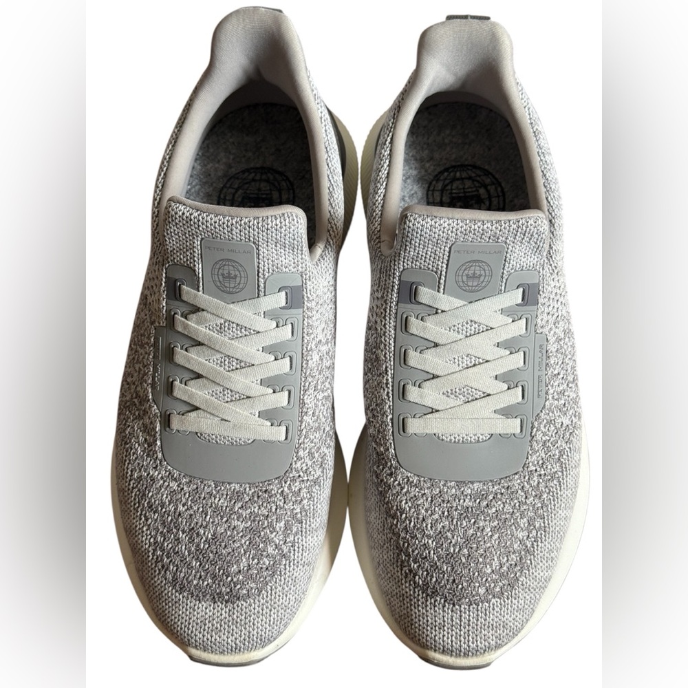 Peter Millar Hyperlight Apollo Shoes Men’s Knit‎ Slip On Sneakers Gray Size 8